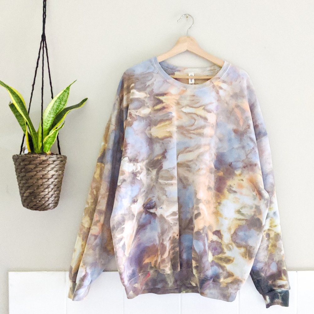 Allywanderland Toasted TieDye Crewneck Pullover